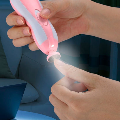 Kit cortaúñas eléctrico, lima eléctrica para bebés con cabezales intercambiables