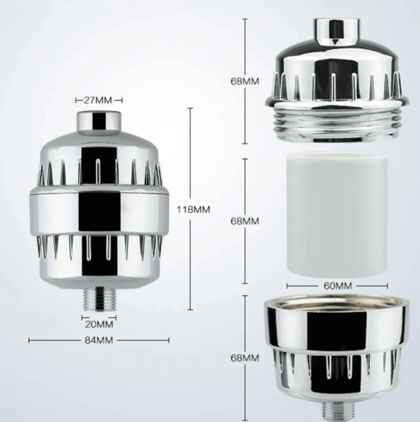 BioShower + Elimina cloro y metales pesados