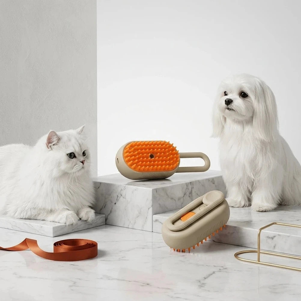 Cepillo Premium para Mascotas con Vapor